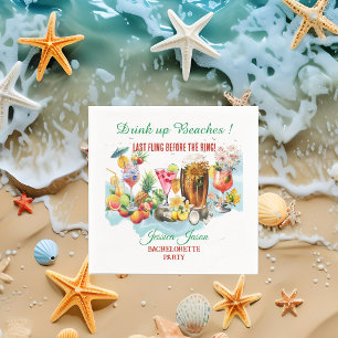 Drink omhoog stranden Cocktail Fruit Bachelorette  Servet