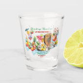 Drink omhoog stranden Cocktail Fruit Bachelorette Shot Glas (Voorkant)