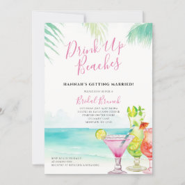 Drink Omhoog Stranden Tropische Cocktails Bridal B Kaart