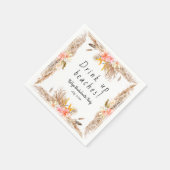 Drink omhoog stranden vrijgezellenfeest servet (Hoek)