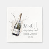 "Drink omhoog. We zijn nog maar net begonnen!" Bru Servet (Voorkant)