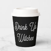 Drink omhoog Witte kopjes Papieren Bekers (Achterkant)