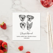 Drink On Us Pets Aangepaste handtekening bruiloft Servet (Insitu)