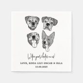 Drink On Us Pets Aangepaste handtekening bruiloft Servet (Voorkant)