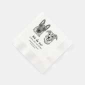 Drink On Us Pets Aangepaste handtekening Trouw Servet (Hoek)