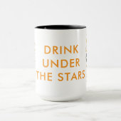 Drink onder de sterren Aangepaste tekst bloemcombi Mok (Midden)