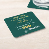 Drink Onderzetter cadeaus Christelijke Bedankt God (Schuin)