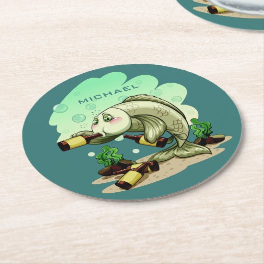 Drink onderzetters op aangepast vispapier (Gebogen)