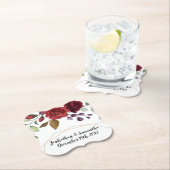 Drink onderzetters Witte Rozen Goud Geometrisch Bl (Insitu)