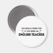 Drink ook - docent Engels Magneet (Voorkant / Achterkant)