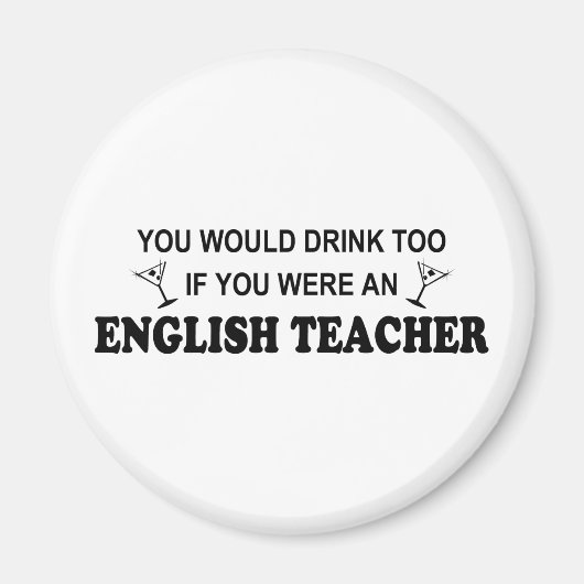 Drink ook - docent Engels Magneet (Voorkant)