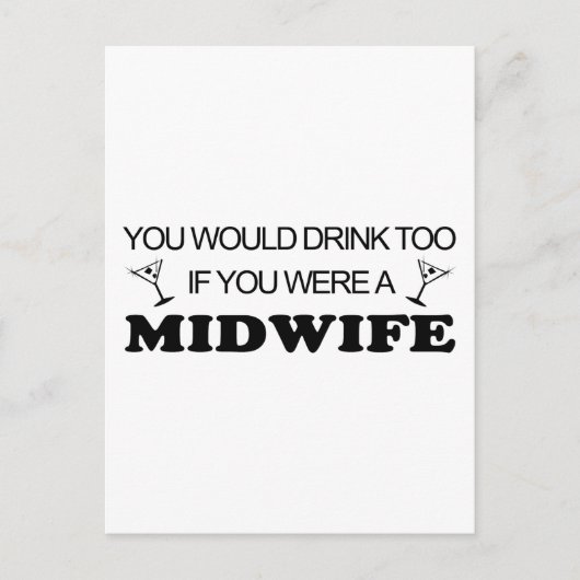 Drink ook - verloskundige briefkaart (Voorkant)