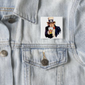 Drink oom Sam Vierkante Button 5,1 Cm (In situ)