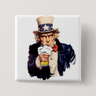 Drink oom Sam Vierkante Button 5,1 Cm