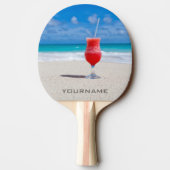 Drink op Aangepast strand pingelt pongpeddel Tafeltennisbatje (Achterkant)