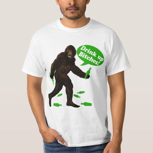 Drink op Bigfoot St Pattys Day Sasquatch T-shirt (Voorkant)