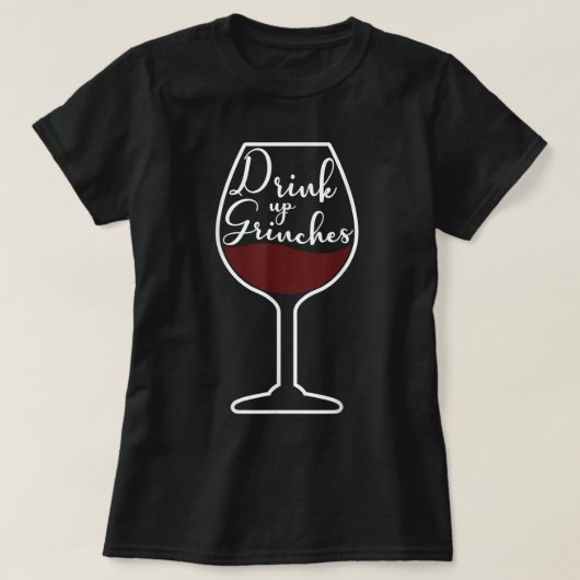 Drink op breuken in Wijnglas Grafische Christus T-shirt (Design voorkant)