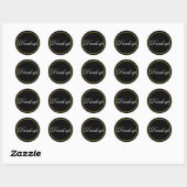 Drink op bruiloft Sticker Black Gold (Vel)