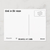 drink op de maan briefkaart (Achterkant)