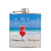 Drink op de maatkolf van de beach heupfles (Voorkant)