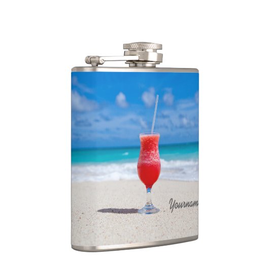 Drink op de maatkolf van de beach heupfles (Rechts)