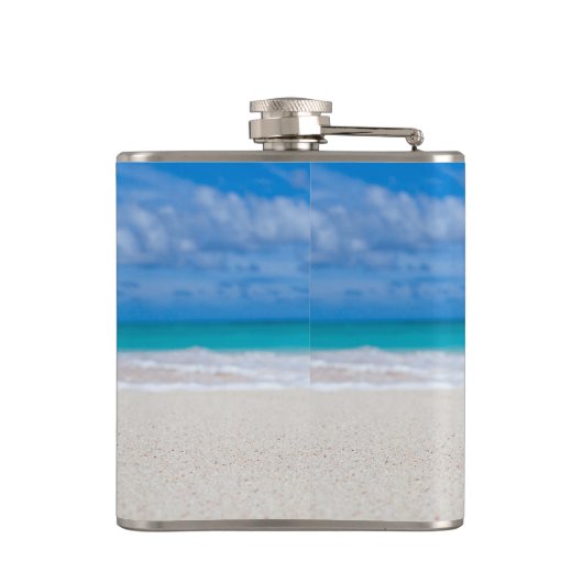 Drink op de maatkolf van de beach heupfles (Achterkant)