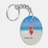 Drink op de sleutelketen van de Beach Sleutelhanger (Voorkant Links)