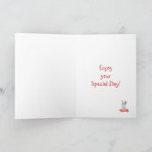 Drink op een glazen verjaardag kaart (Binnen)