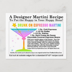 Drink op Expresso Martini Recept Briefkaart