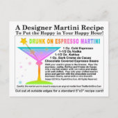 Drink op Expresso Martini Recept Briefkaart (Voorkant)
