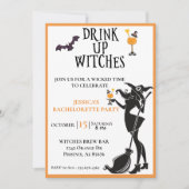 Drink op heksen Bachelorette Halloween oktober Kaart (Voorkant)