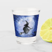Drink op heksen Blue Cat Spooky Shot Glas (Voorkant)