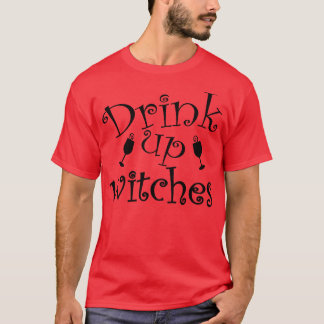 Drink op heksen Funny Halloween Design T-shirt