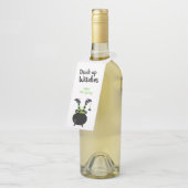 Drink op heksen Funny Halloween party Decor Flessenhanger (Schuin)