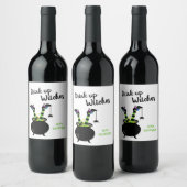 Drink op heksen Funny Halloween Party Wine Label Wijn Etiket (Flessen)