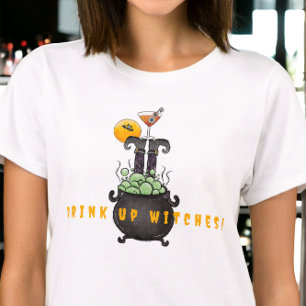 Drink Op Heksen Grappig Halloween T-shirt