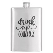 Drink Op Heksen Grappige Halloween Script Quote Flacon (Voorkant)
