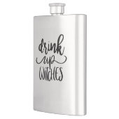 Drink Op Heksen Grappige Halloween Script Quote Flacon (Links)