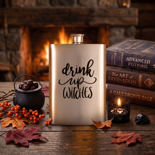 Drink Op Heksen Grappige Halloween Script Quote Flacon