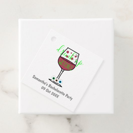 Drink op heksen Halloween Bachelorette Bedankjes Labels (In situ)