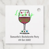 Drink op heksen Halloween Bachelorette Bedankjes Labels (Achterkant)