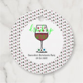 Drink op heksen Halloween Bachelorette Bedankjes Labels (Achterkant)