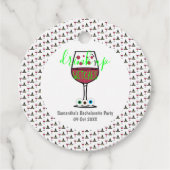 Drink op heksen Halloween Bachelorette Bedankjes Labels (Voorkant)