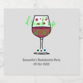 Drink op heksen Halloween Bachelorette Bier Etiket (Enkel label)