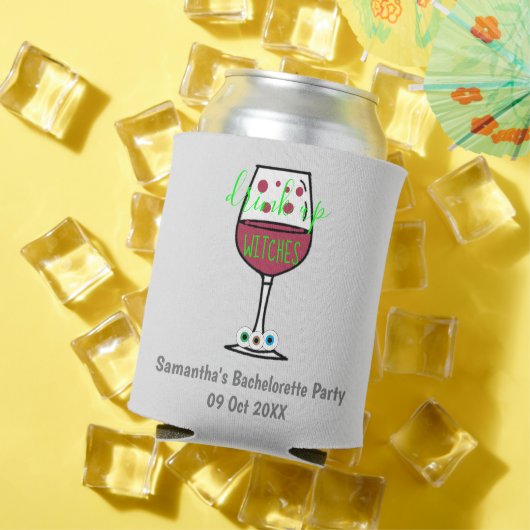 Drink op heksen Halloween Bachelorette Blikjeskoeler (Insitu Zomer)