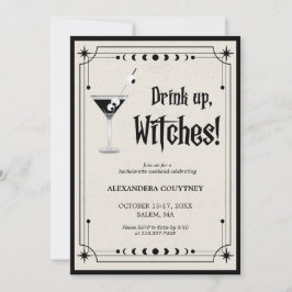 Drink Op Heksen Halloween Bachelorette Feest Uitno Kaart
