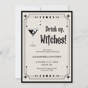 Drink Op Heksen Halloween Bachelorette Feest Uitno Kaart