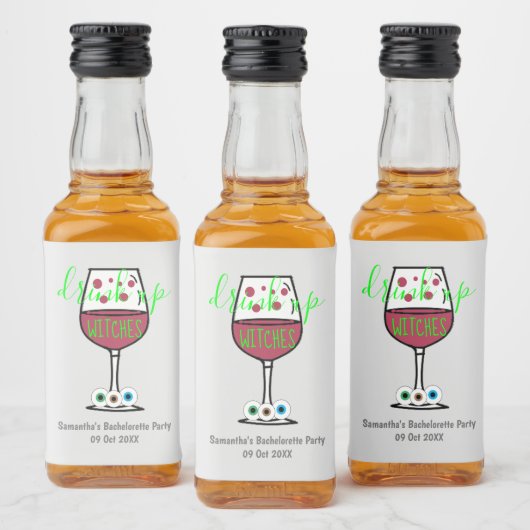 Drink op heksen Halloween Bachelorette Likeurfles Etiket (Flessen)