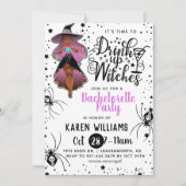 Drink op heksen Halloween Bachelorette Party Invi Kaart (Voorkant)