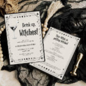 Drink op heksen Halloween Bachelorette Party Invi Kaart